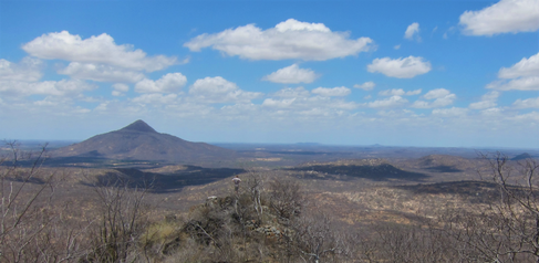 Looking towards Pico de Cabugi, the highest volcanic neck in the region; image credit Marthe Klöcking