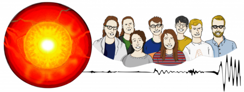 Cartoon illustration of Sanne Cottaar's Deep Earth Explorers group