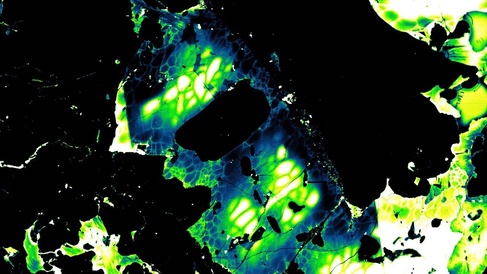 Image of recrystallized meteorite