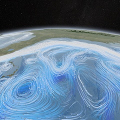 Graphic showing ocean circulation off the coast of Florida