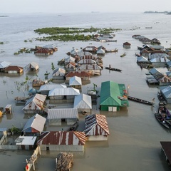 Aerial photo showing flooding in Bangladesh