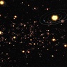 Artist's impression of planets and their orbits 