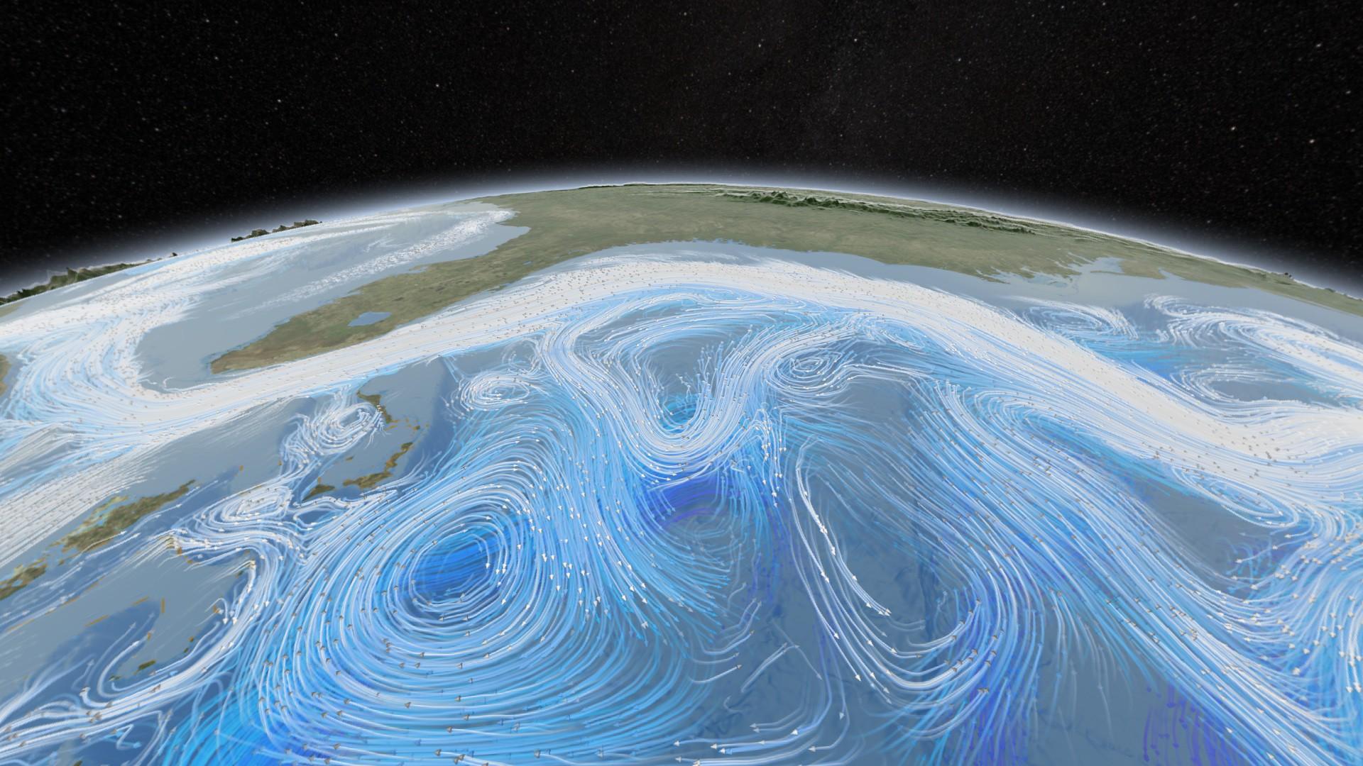 Graphic showing ocean circulation off the coast of Florida